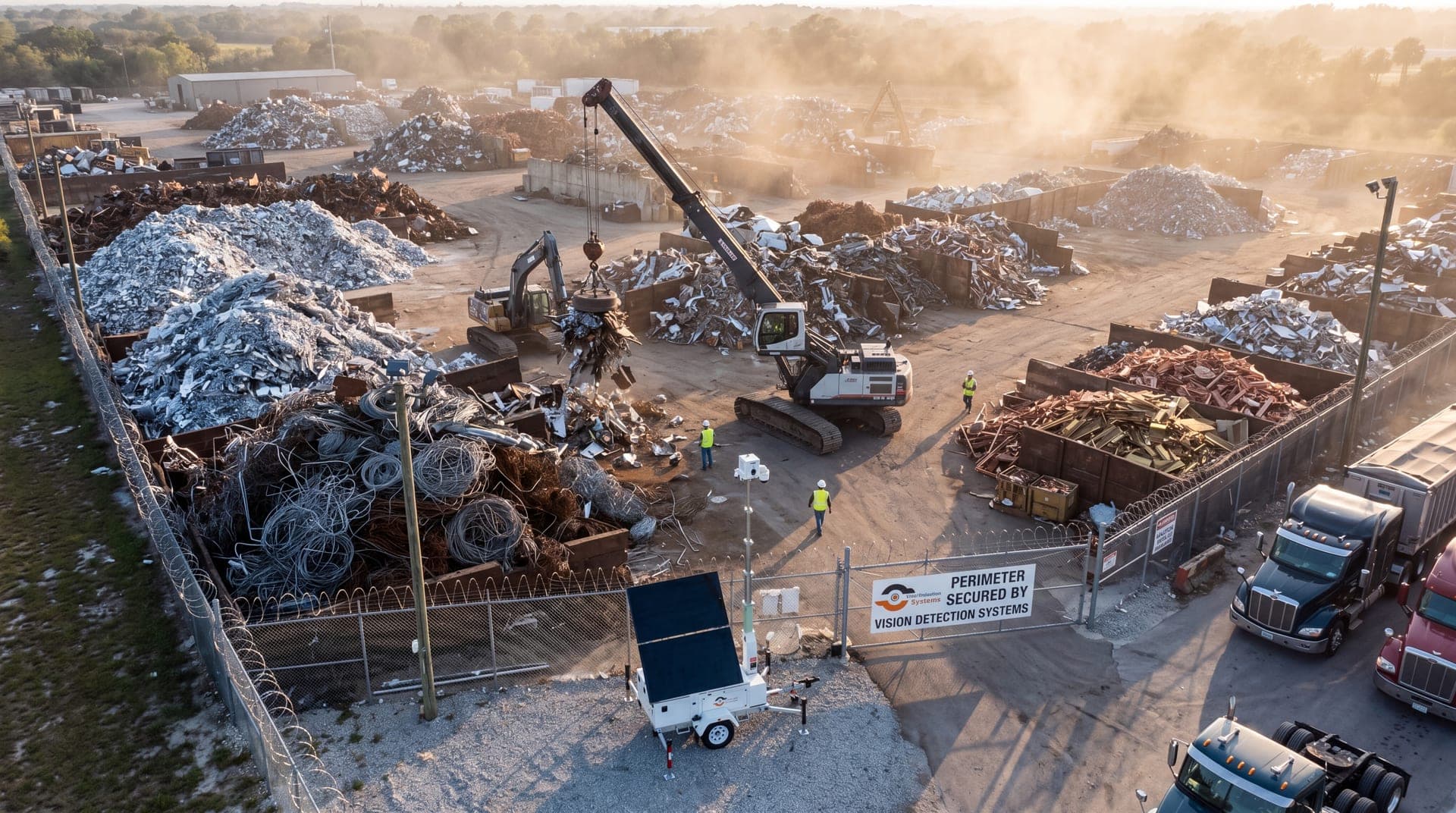Scrap & Recycling site with VDS mobile surveillance