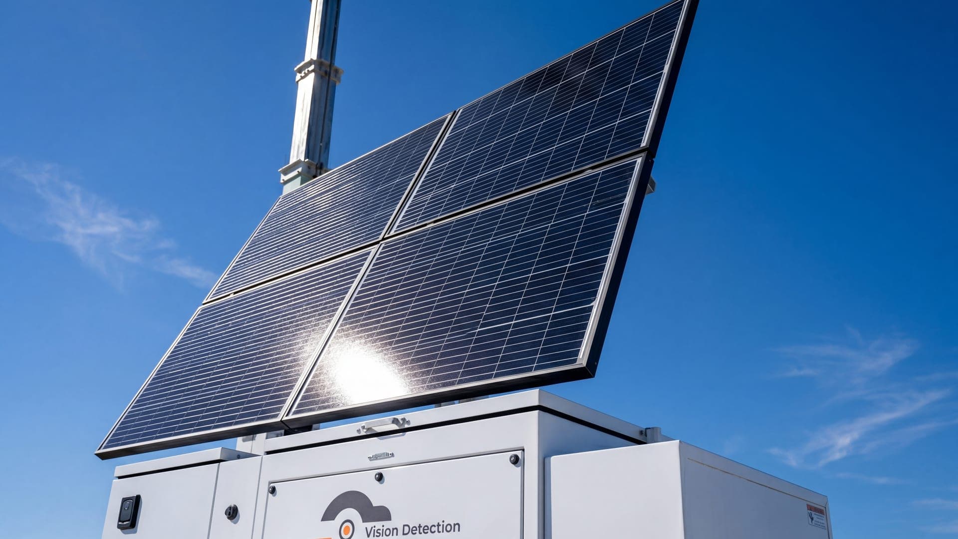 Solar-powered surveillance trailer