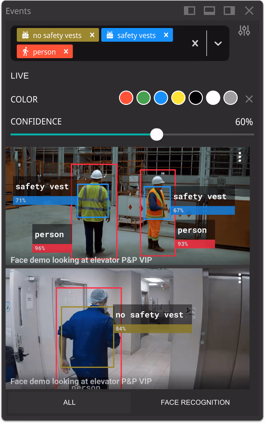 Safety vest PPE detection on construction workers