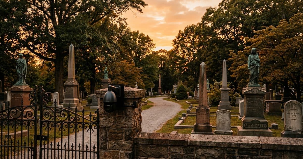 Cemetery Security Cameras: Stopping Metal Theft and Vandalism on Unfenced Grounds