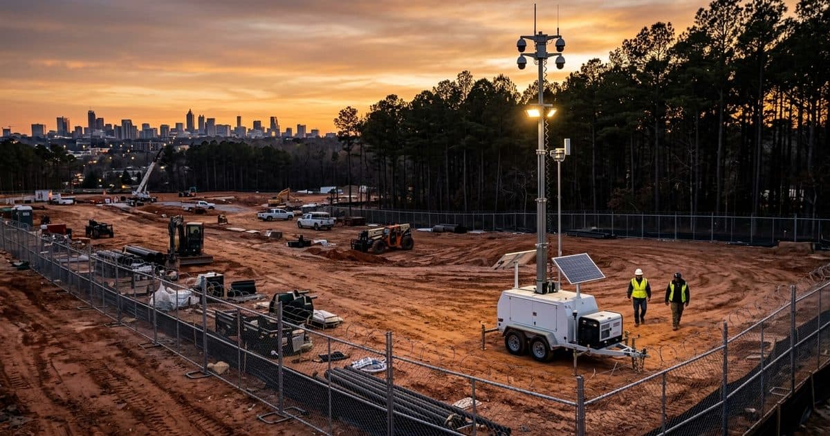 Mobile surveillance trailer deployed in the Atlanta area