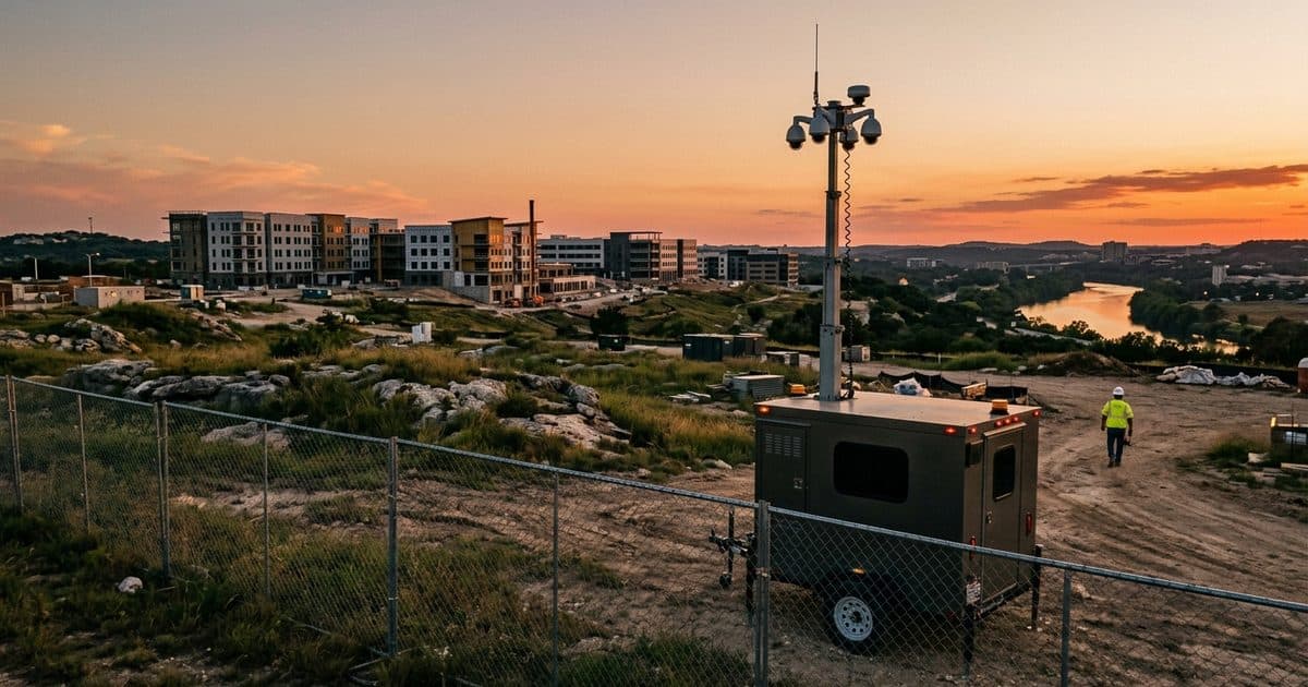 Mobile surveillance trailer deployed in the Austin area