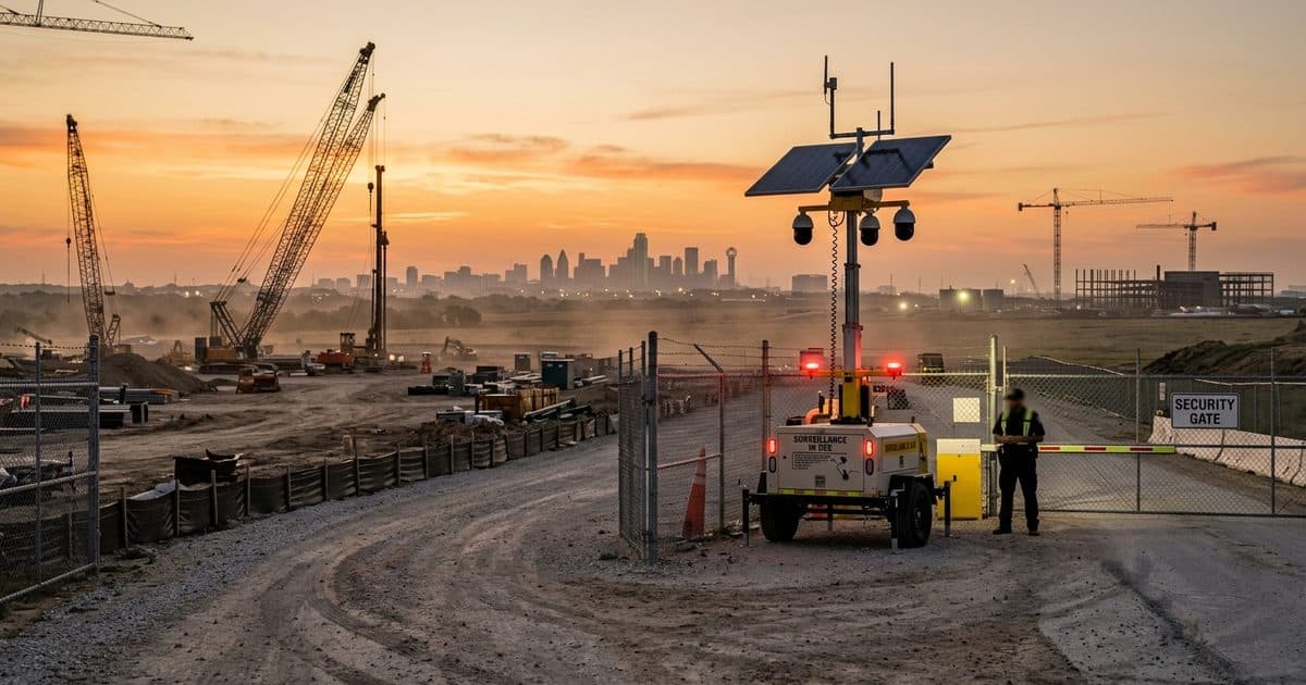 Mobile surveillance trailer deployed in the Dallas area