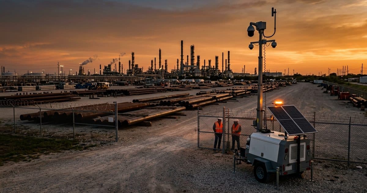 Mobile surveillance trailer deployed in the Houston area