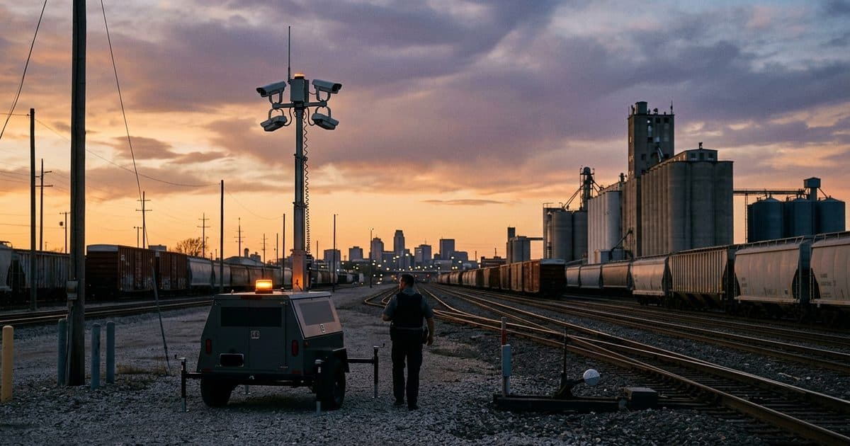 Mobile surveillance trailer deployed in the Kansas City area