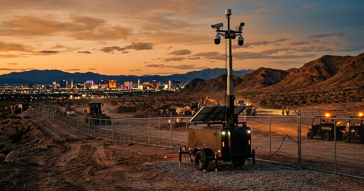 Mobile surveillance trailer deployed in the Las Vegas area