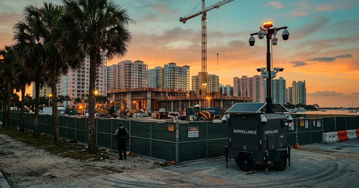 Mobile surveillance trailer deployed in the Miami area