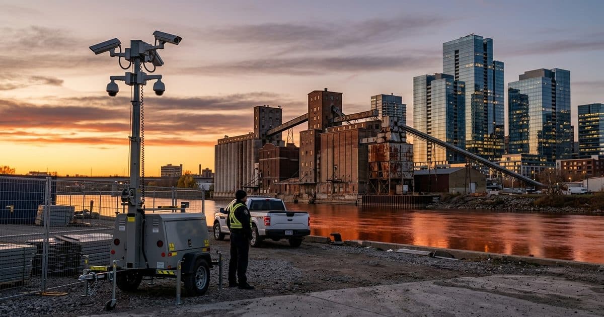 Mobile surveillance trailer deployed in the Minneapolis area