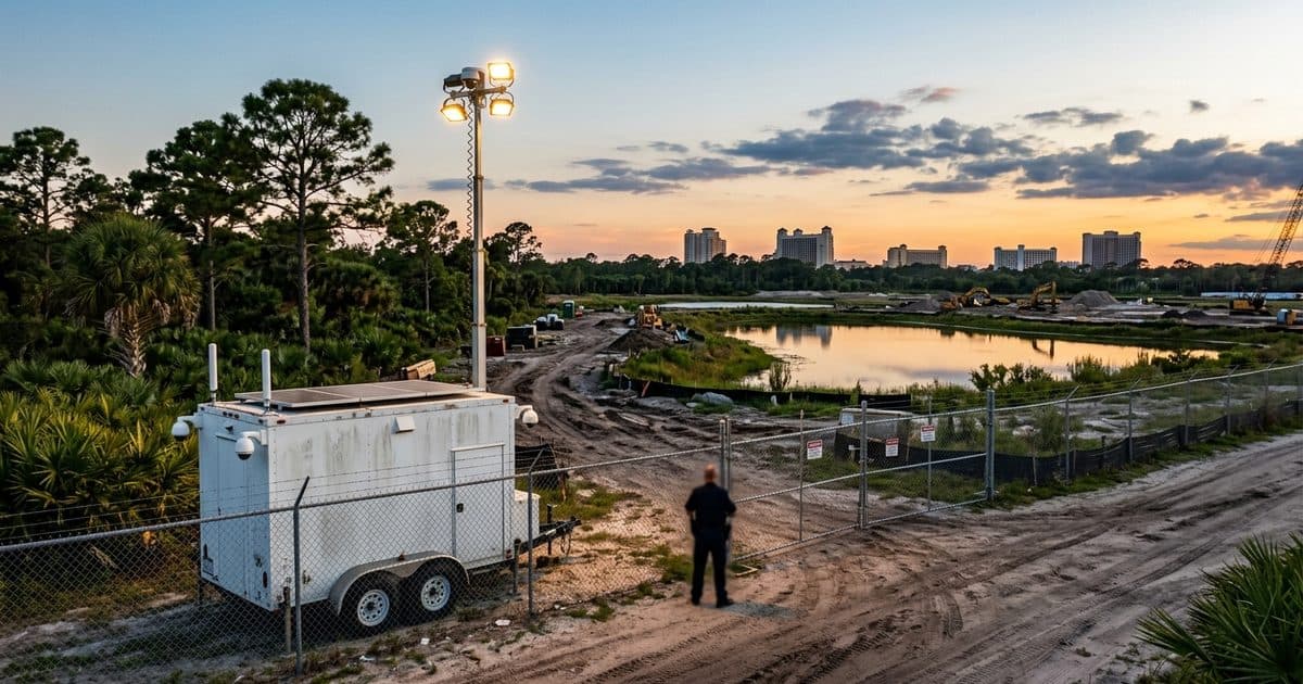 Mobile surveillance trailer deployed in the Orlando area
