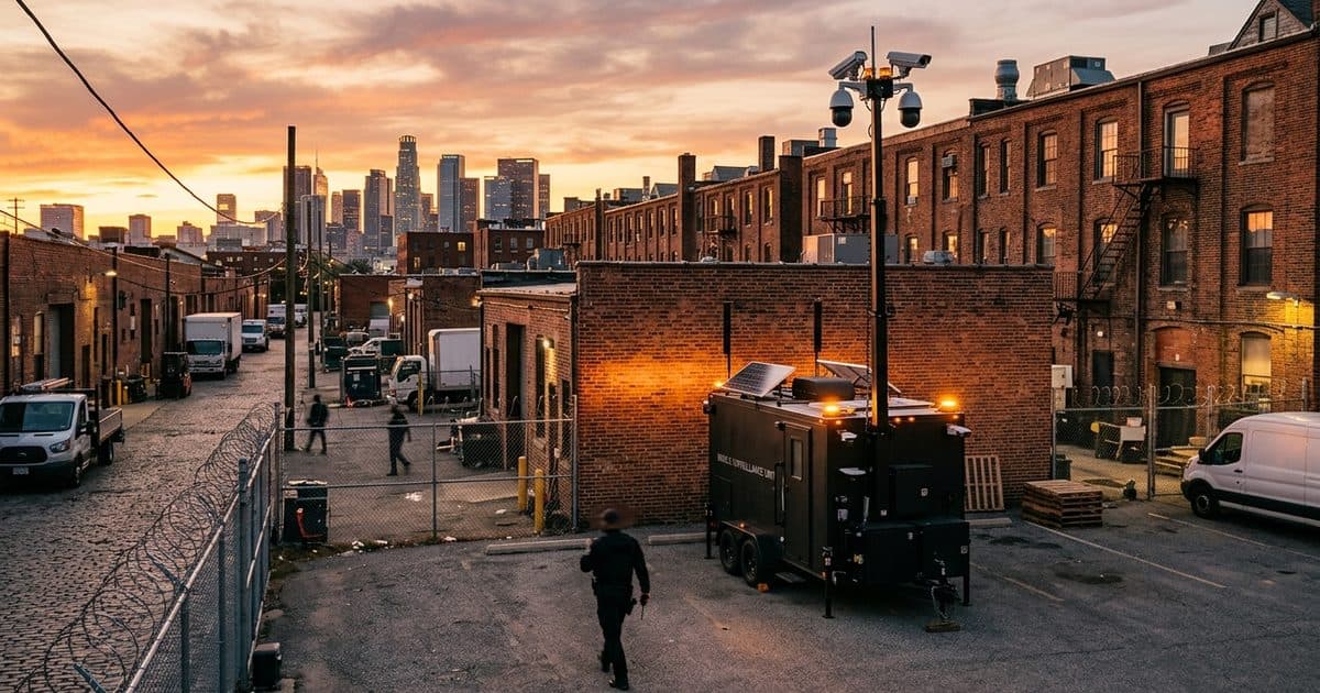 Mobile surveillance trailer deployed in the Philadelphia area