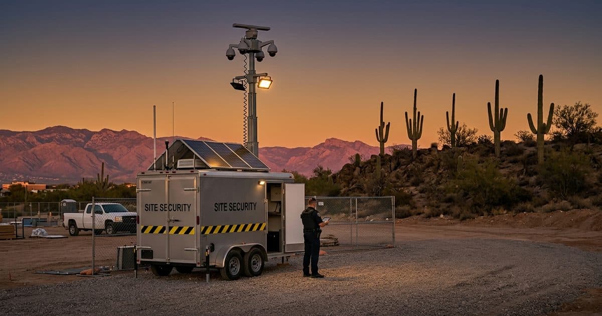 Mobile surveillance trailer deployed in the Phoenix area