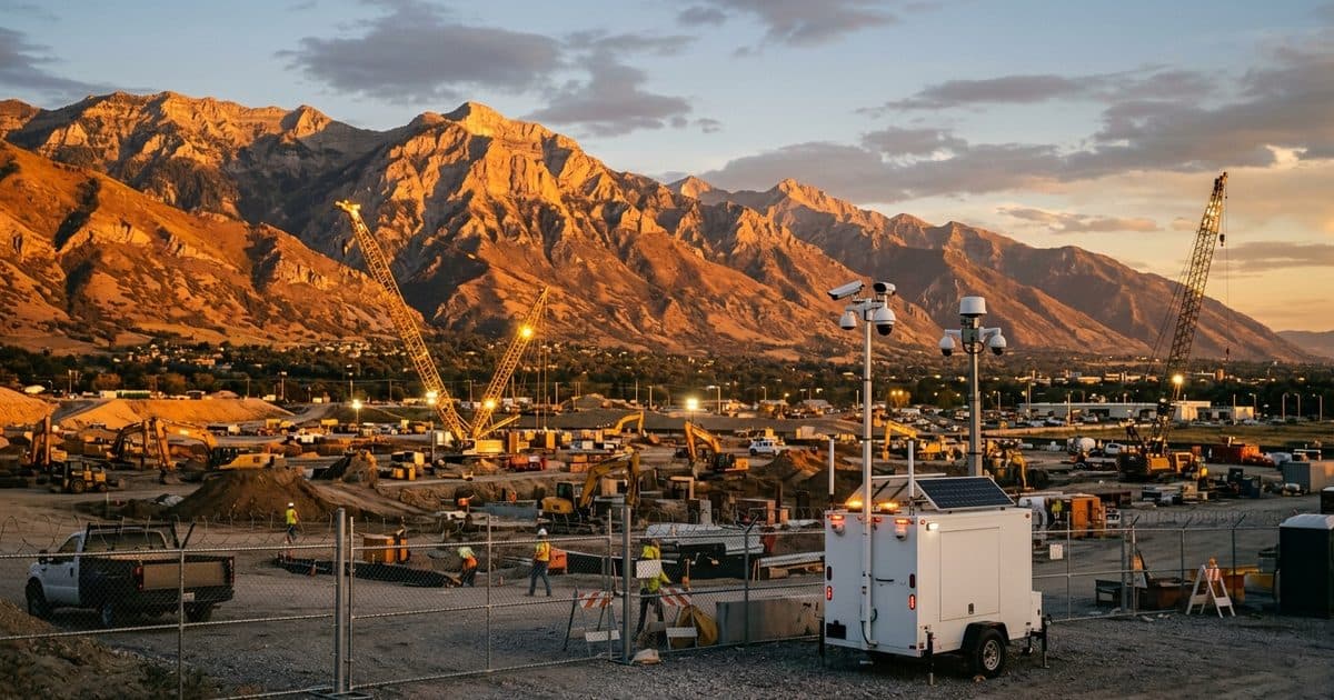 Mobile surveillance trailer deployed in the Salt Lake City area
