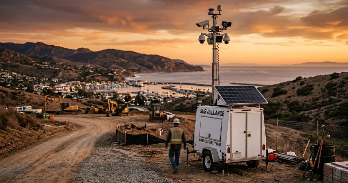 Mobile surveillance trailer deployed in the San Diego area