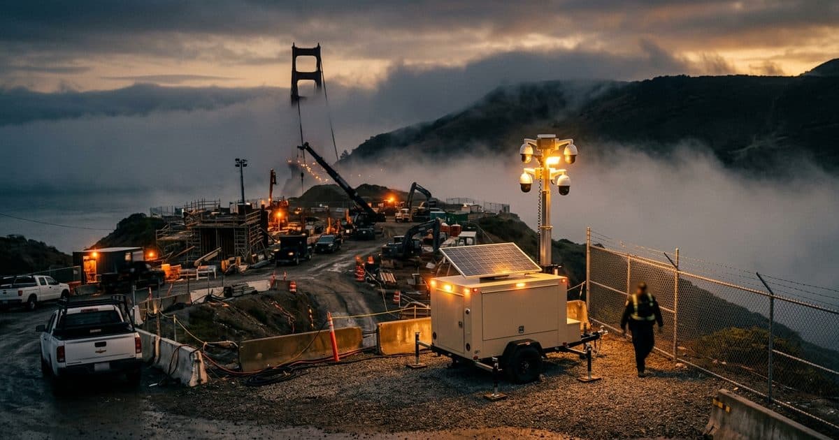 Mobile surveillance trailer deployed in the San Francisco area