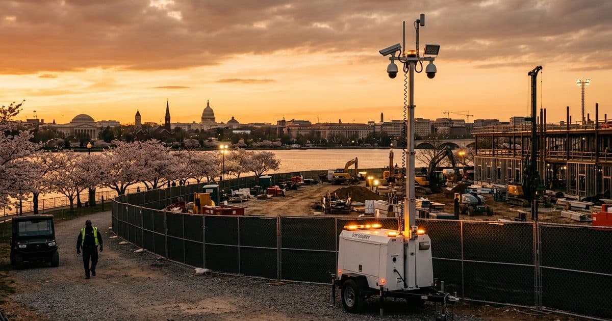 Mobile surveillance trailer deployed in the Washington area