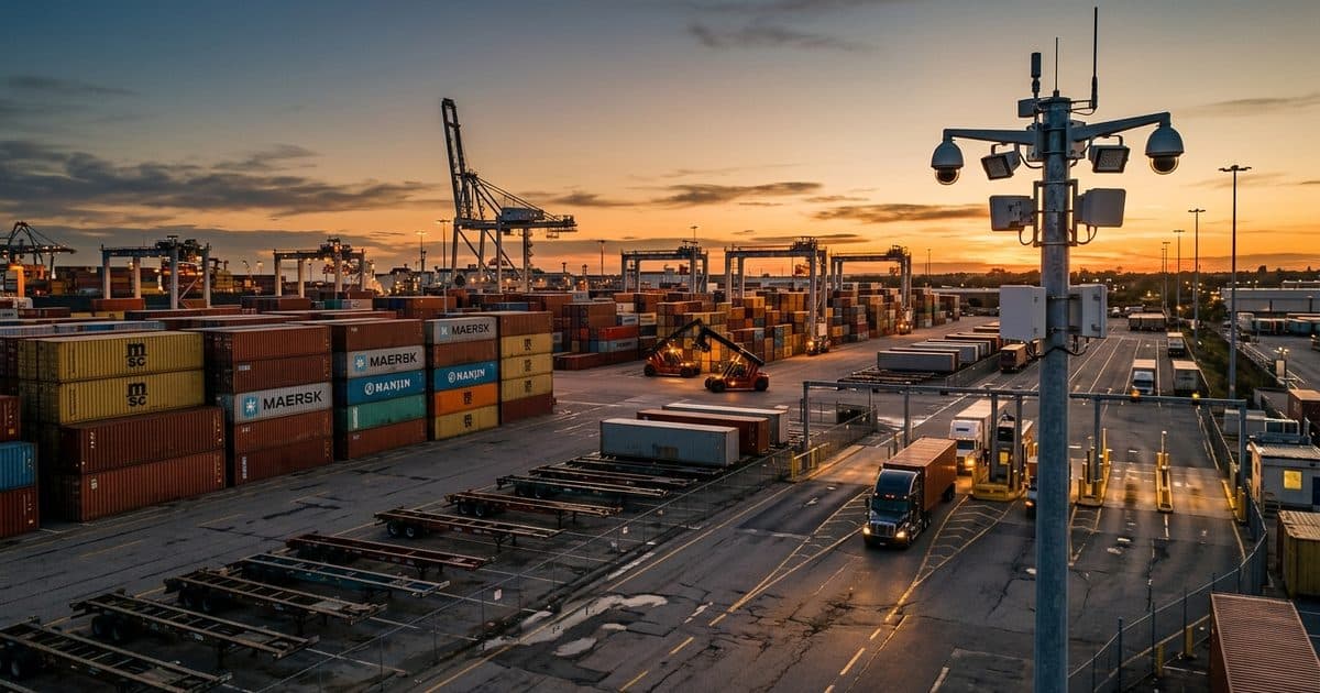 Truck & Cargo Yards site with VDS mobile surveillance