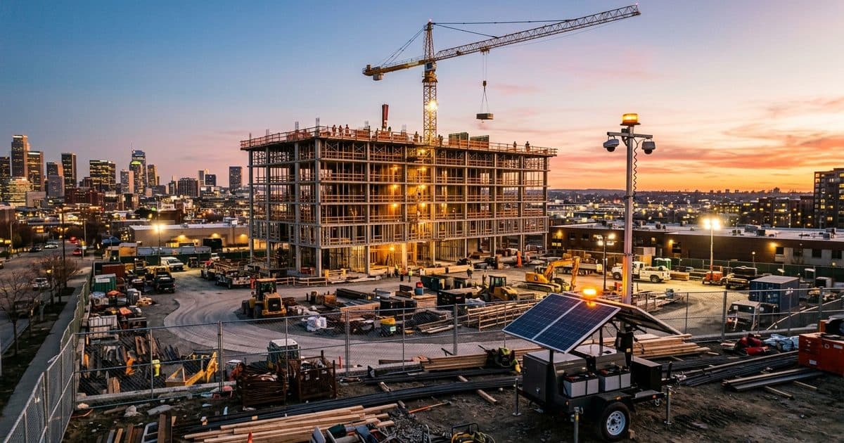 Construction site with VDS mobile surveillance