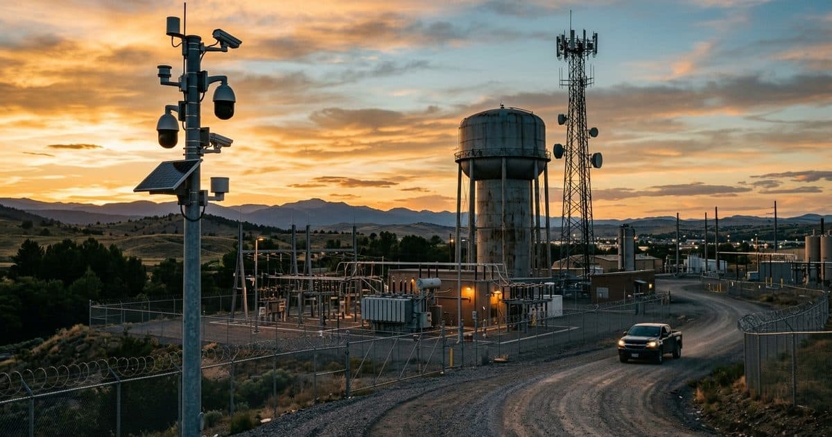 Critical Infrastructure site with VDS mobile surveillance
