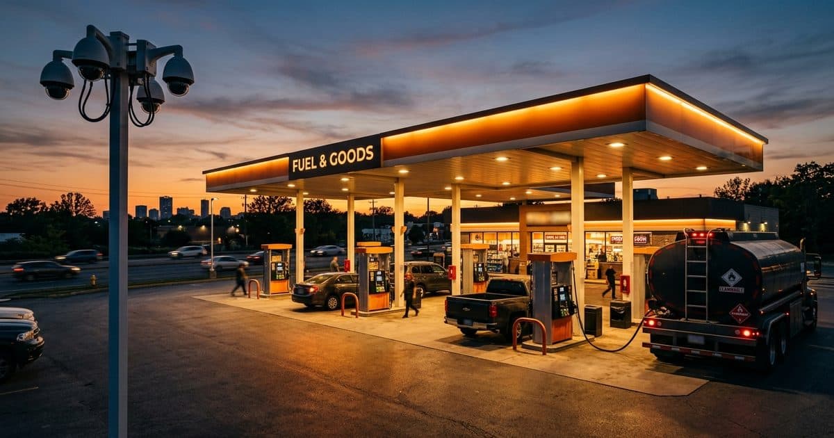 Fuel & C-Store site with VDS mobile surveillance