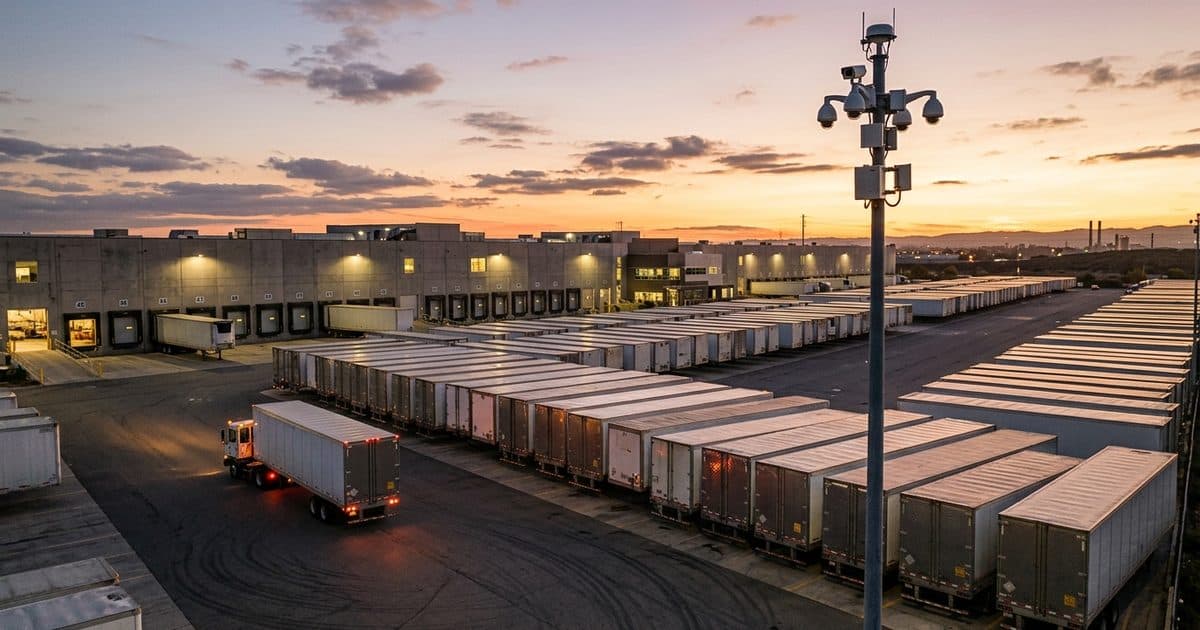 Logistics site with VDS mobile surveillance