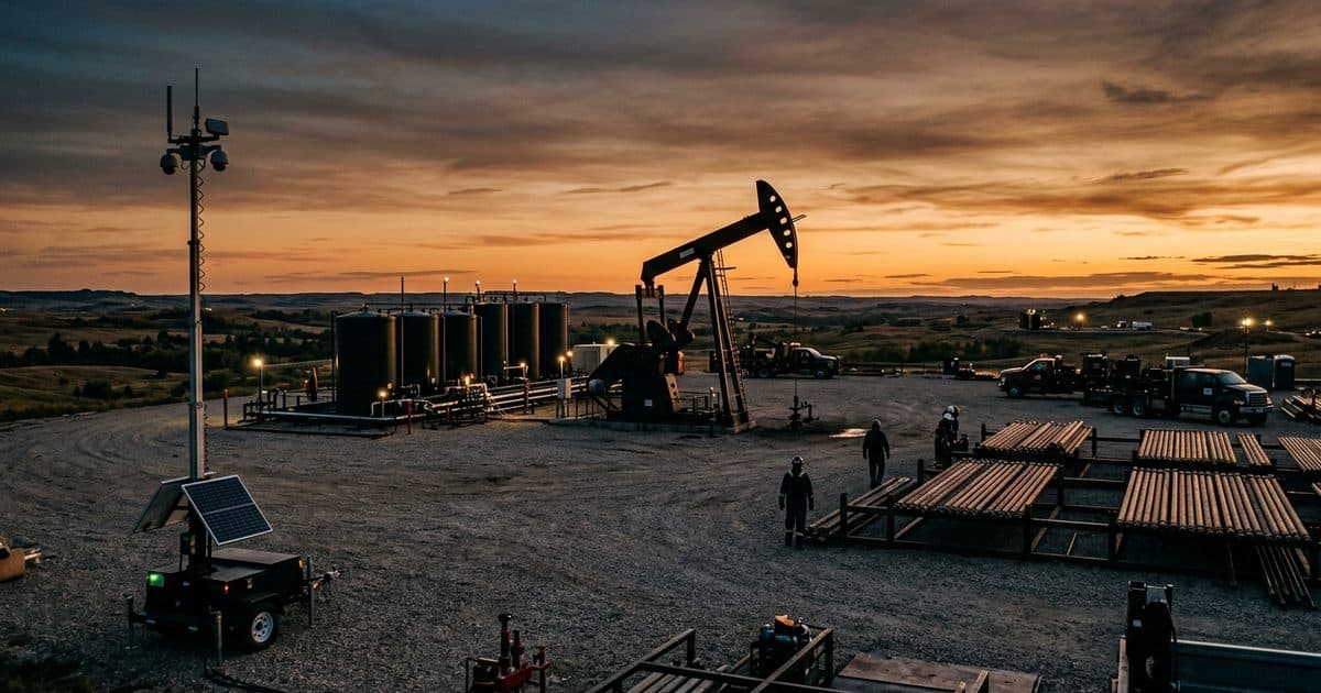 Oil & Gas site with VDS mobile surveillance