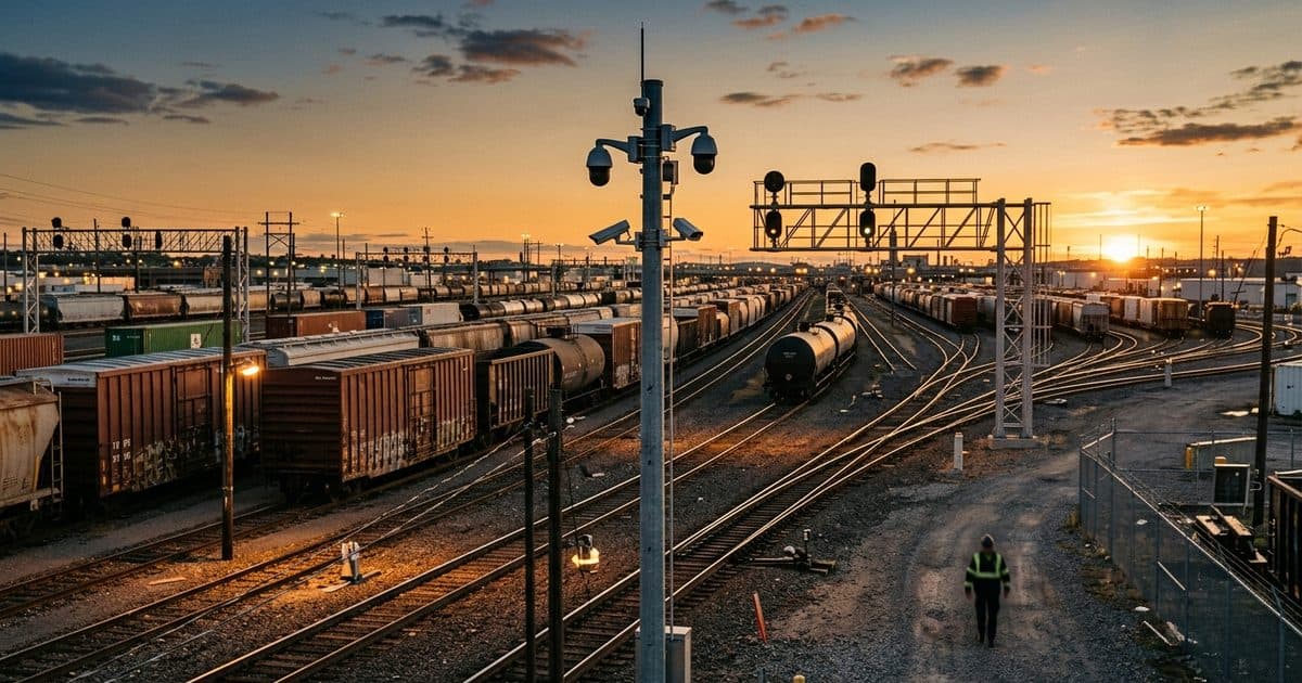 Rail & Transit site with VDS mobile surveillance