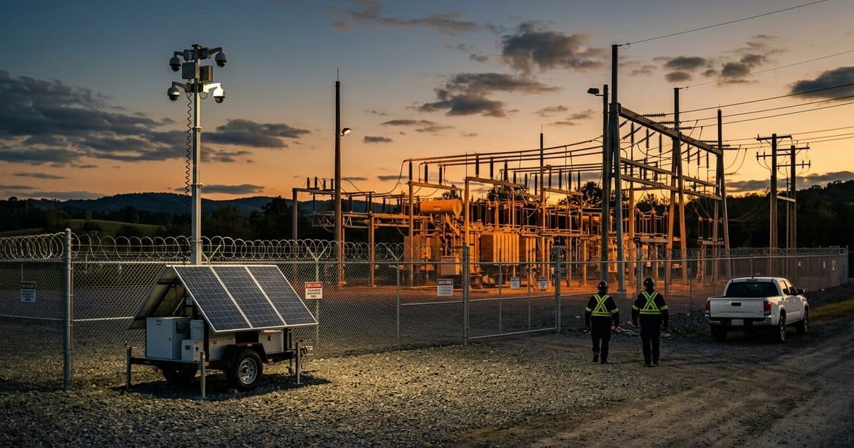 Utility site with VDS mobile surveillance