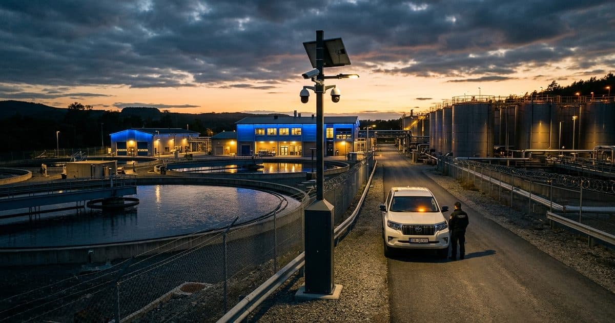 Water & Wastewater site with VDS mobile surveillance