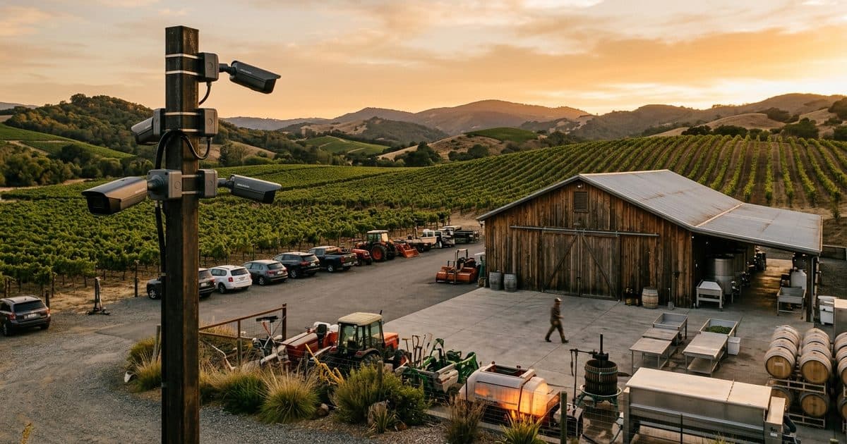 Vineyards & Wineries site with VDS mobile surveillance