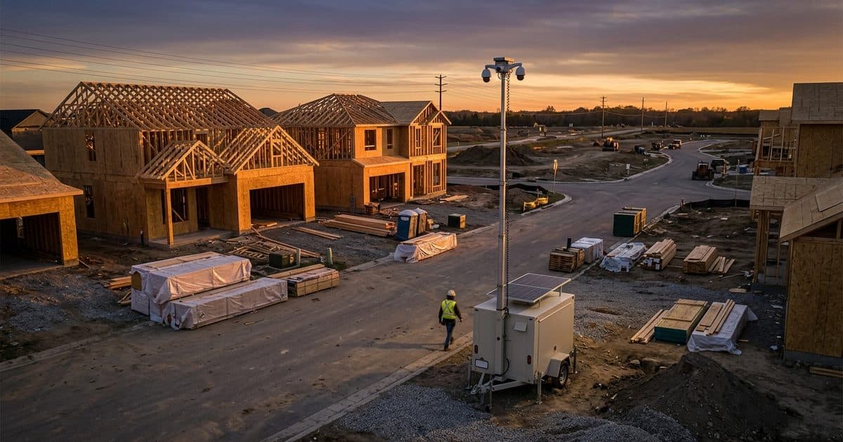 Residential Construction Site Security: How Homebuilders Stop Lumber and Appliance Theft