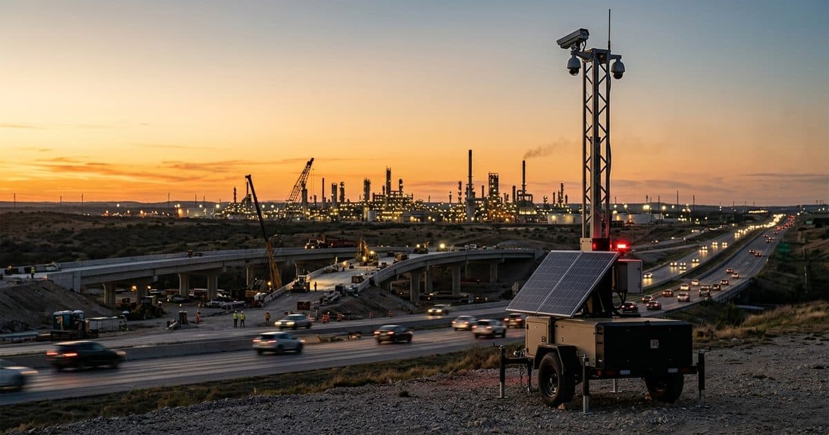 Mobile surveillance trailer deployed in Texas