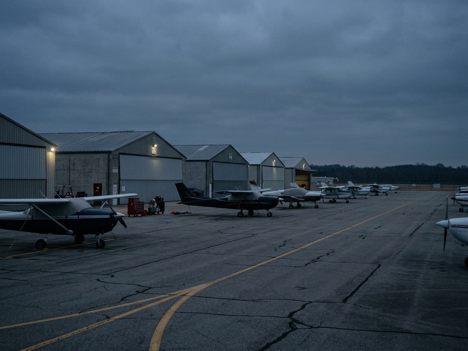 Aircraft and avionics theft risk area at a general aviation site