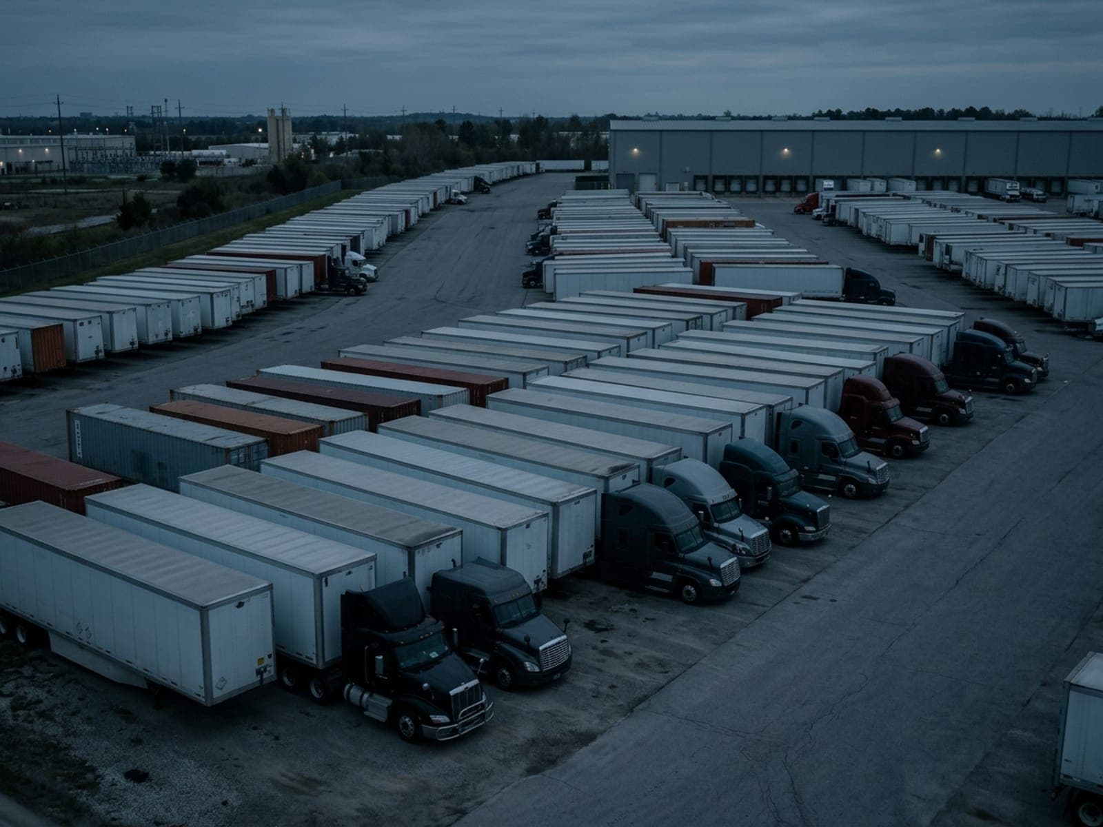Yard trespass during driver rest windows risk area at a truck & cargo yards site