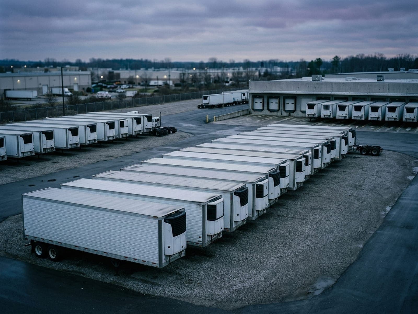 Reefer trailer theft from the yard risk area at a cold storage site