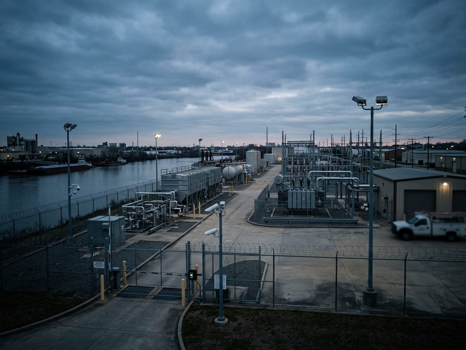 Regulatory compliance risk area at a critical infrastructure site