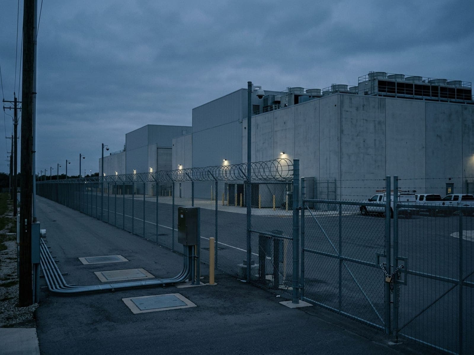 Perimeter breach risk area at a data centers site