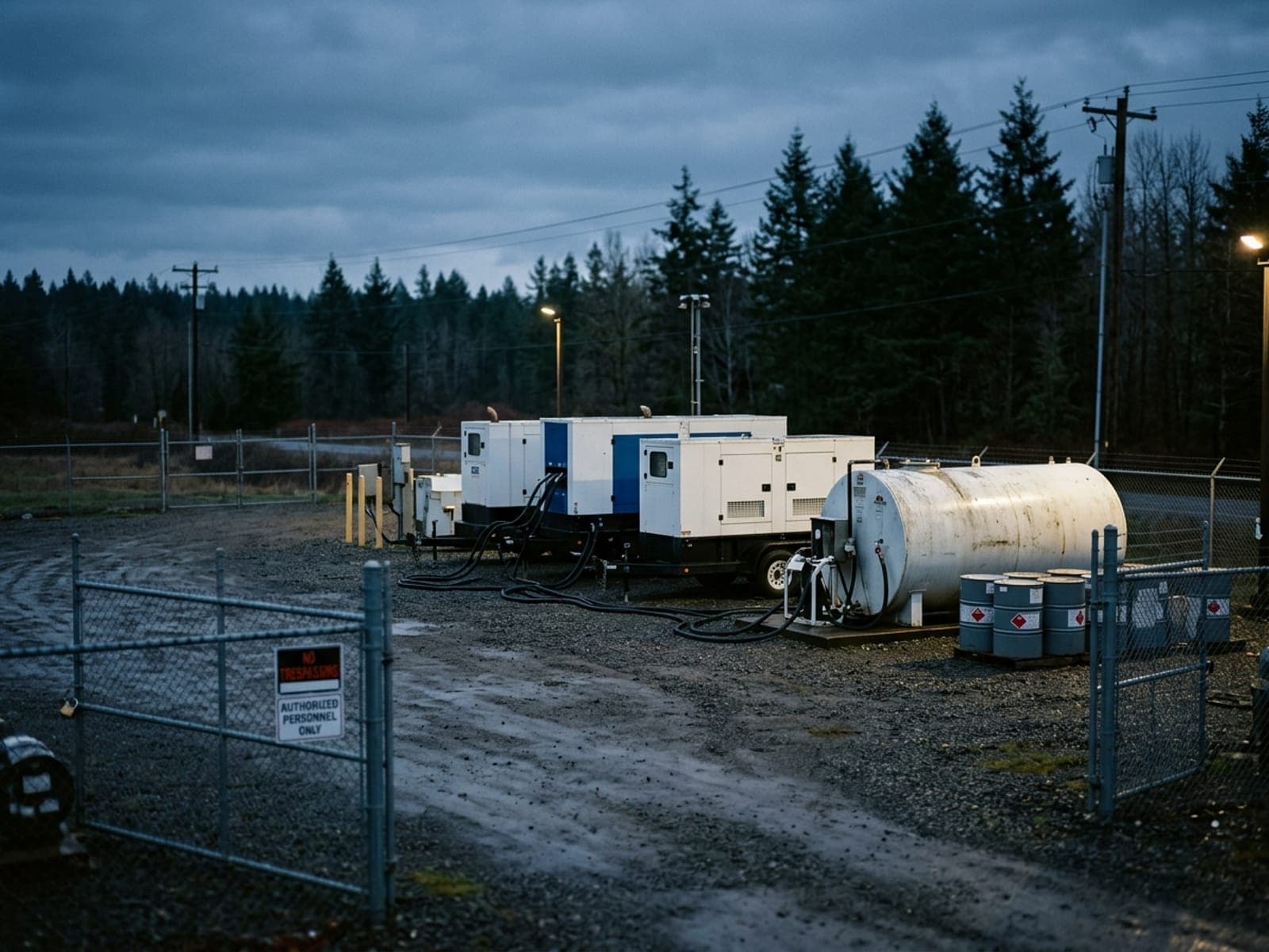 Fuel theft and generator tampering risk area at a disaster recovery site