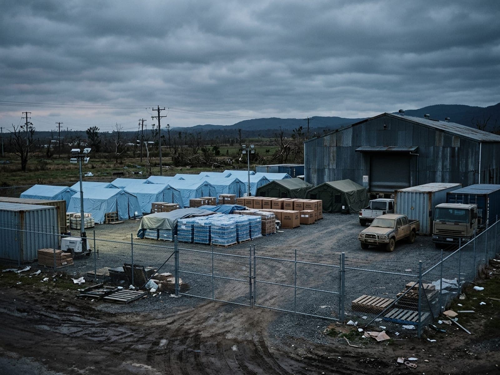 Looting at PODs and base camps risk area at a disaster recovery site