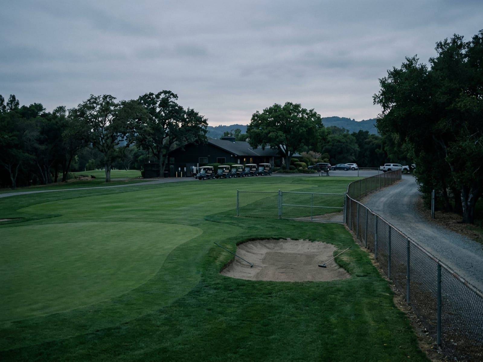 After-hours joyriding and turf damage risk area at a golf & country clubs site