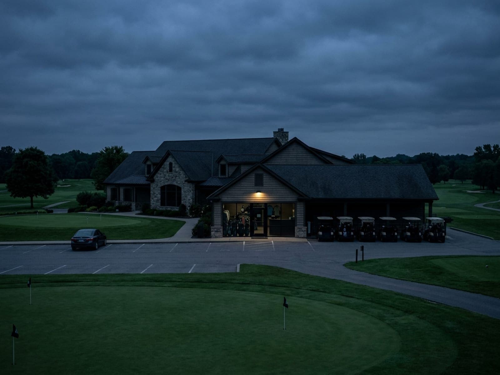 Clubhouse and pro-shop break-ins risk area at a golf & country clubs site