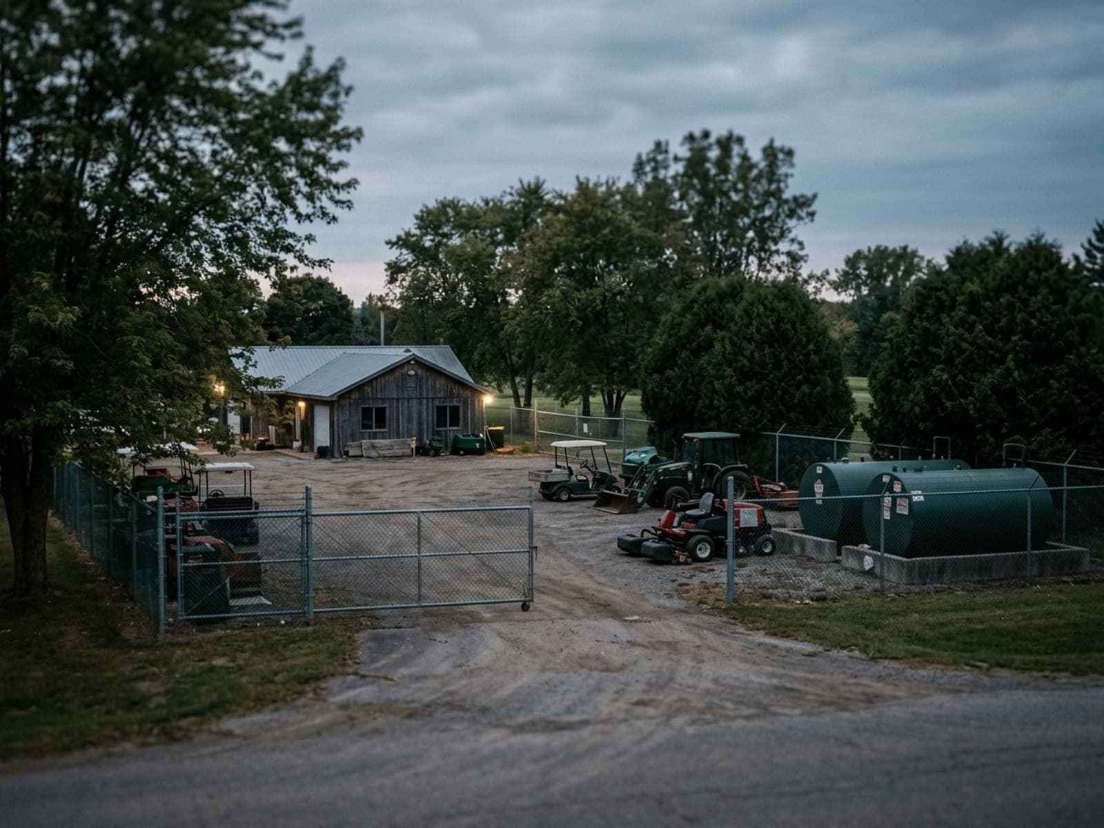 Fuel theft and maintenance yard losses risk area at a golf & country clubs site