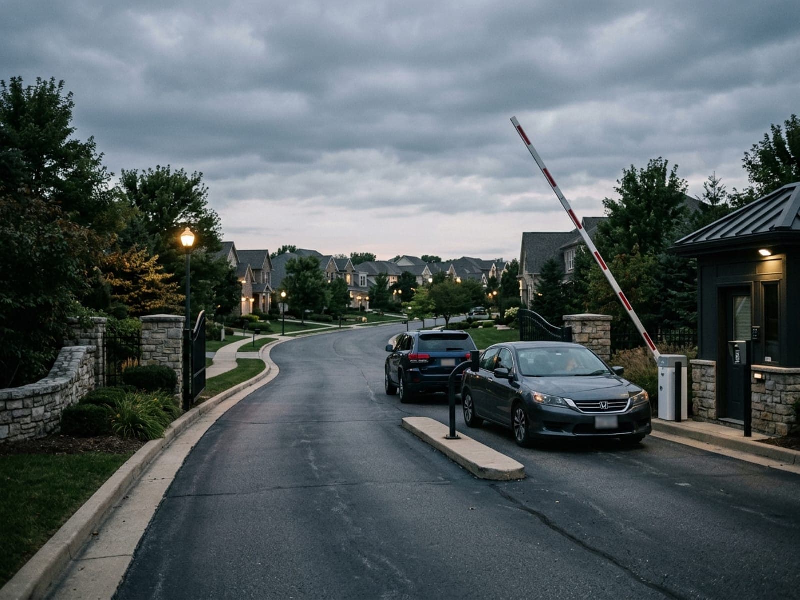Tailgating and unauthorized entry risk area at an HOA & communities site