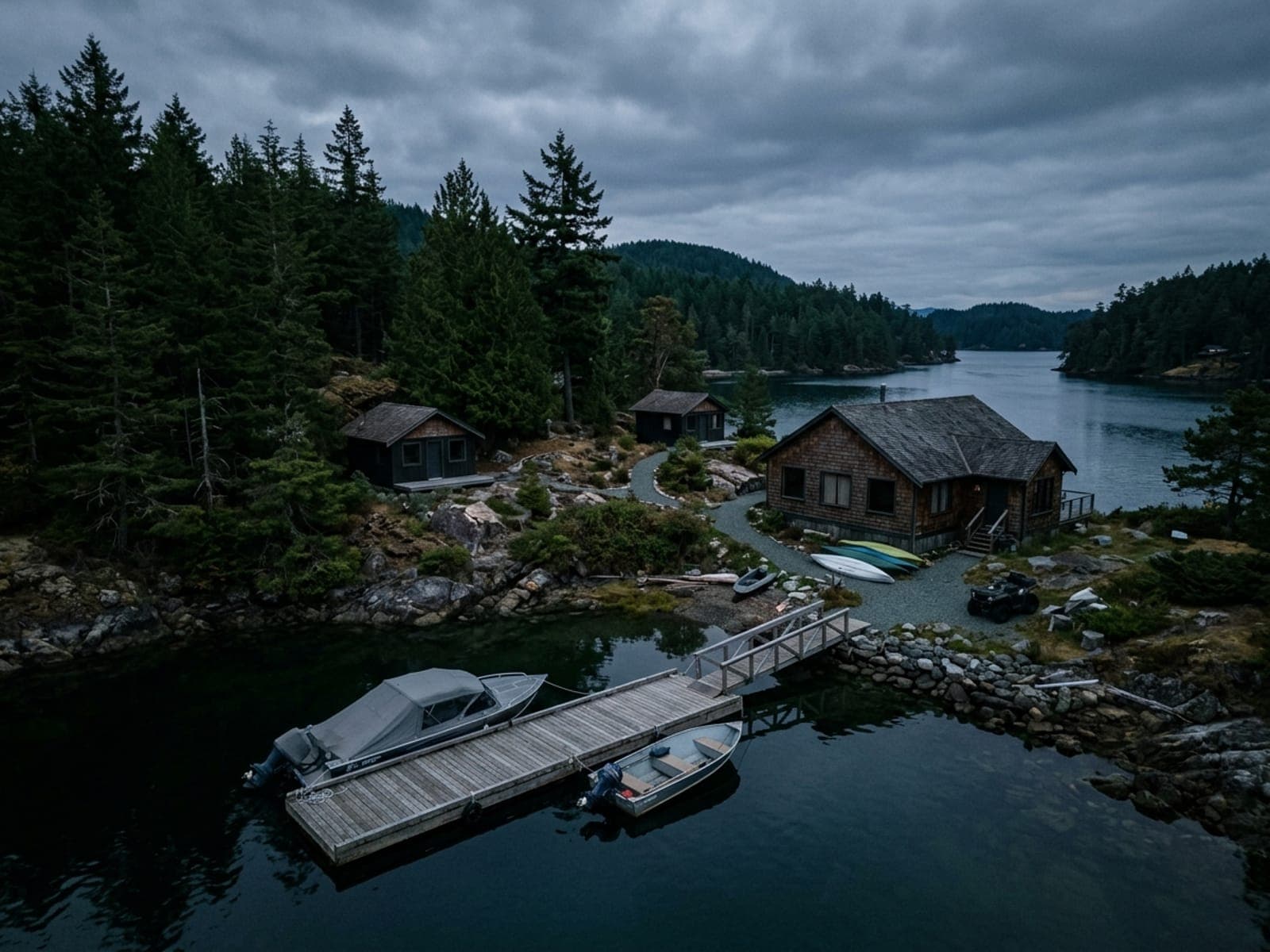 Off-season vacancy theft risk area at an islands & off-grid site