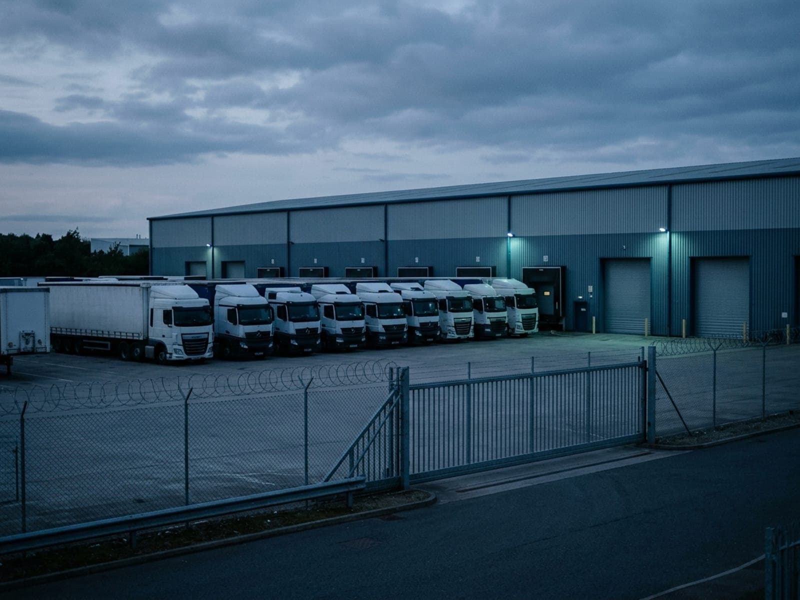 After-hours trespass risk area at a logistics site