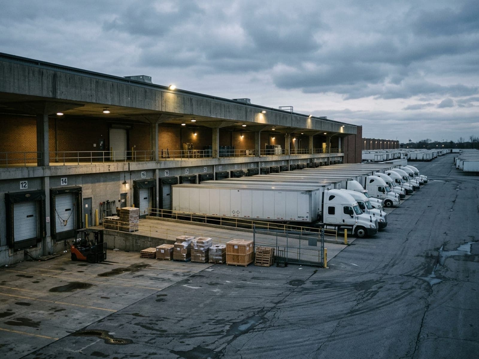 Dock theft risk area at a logistics site