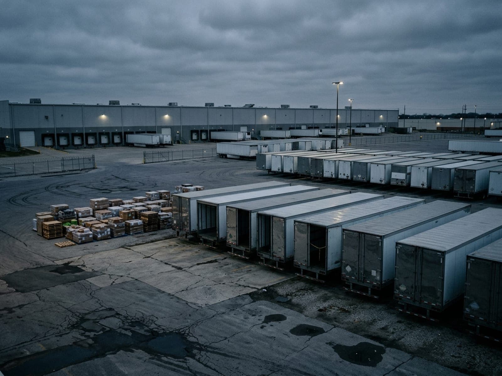 Yard pilferage risk area at a logistics site