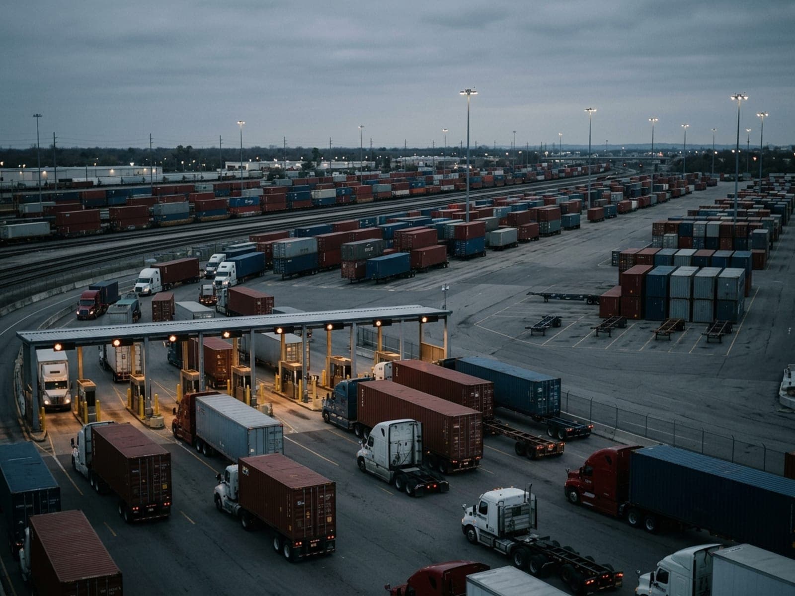Container and cargo theft at intermodal yards risk area at a rail & transit site