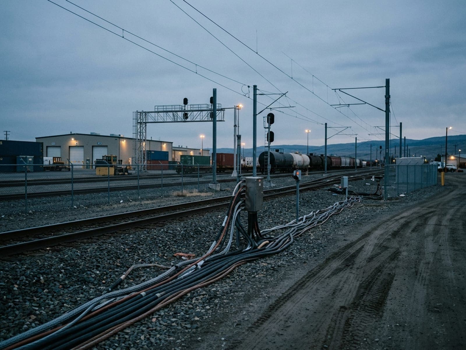 Copper and signal-wire theft risk area at a rail & transit site