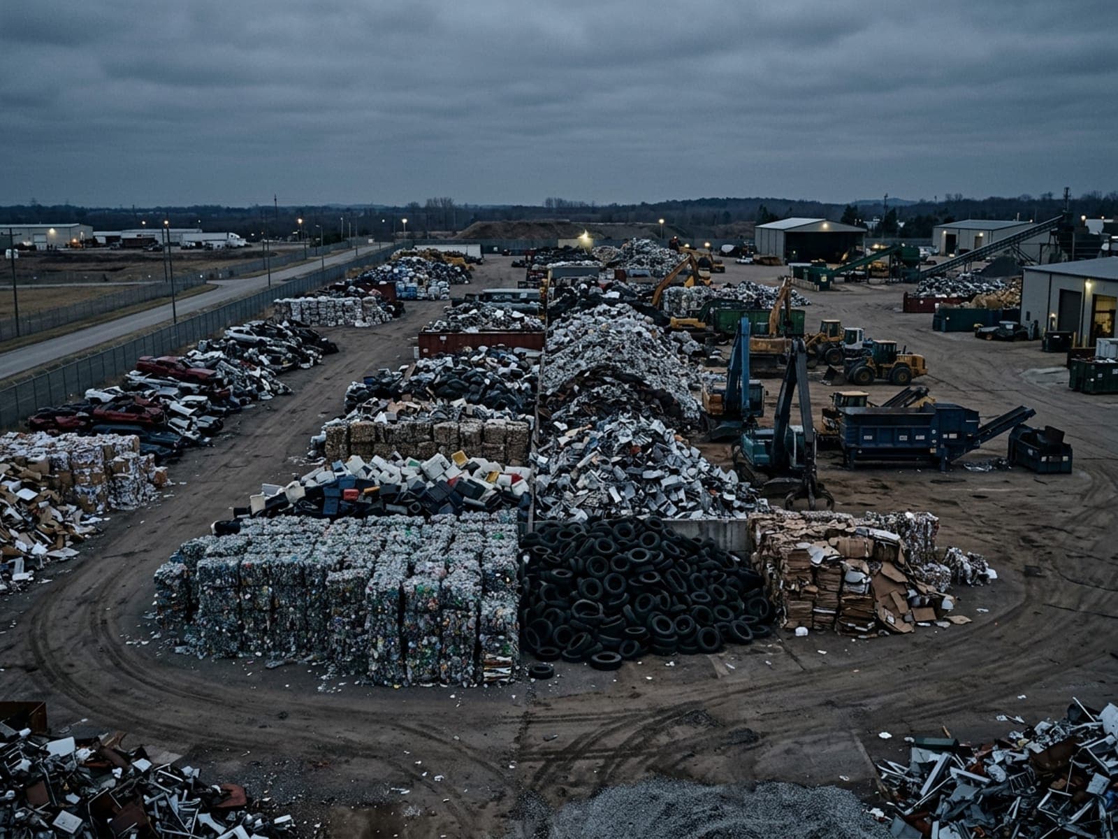 Arson risk area at a scrap & recycling site