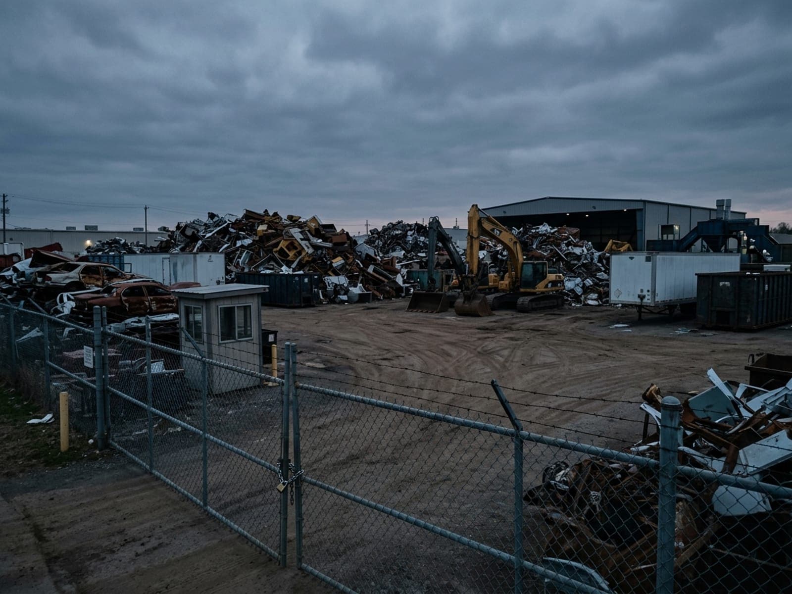 Trespassing risk area at a scrap & recycling site